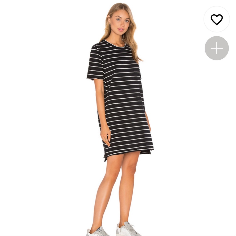 Knot sisters Black Stripe Slouchy Tee Dress